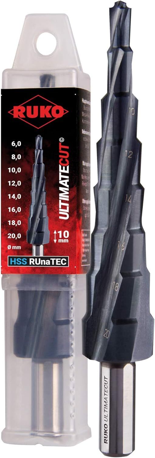Pakopinis grąžtas  Ruko ULTIMATECUT; HSS; Runa TEC; 6-20 mm 