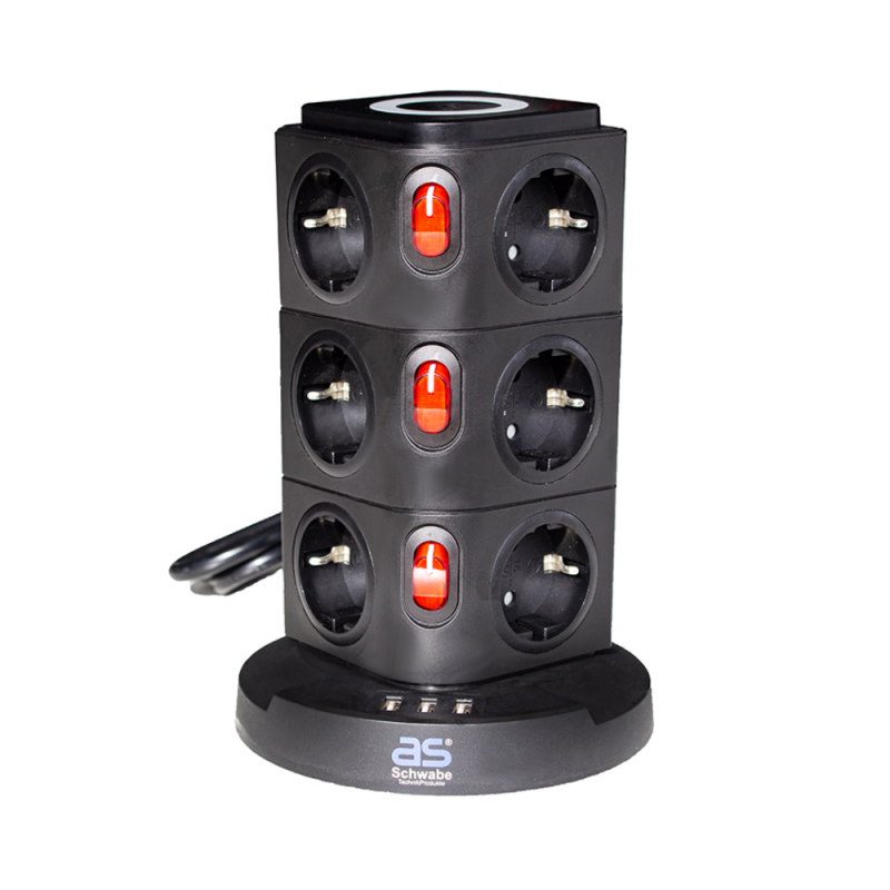 Elektrinis ilgiklis AS-Schwabe 18222; 3 USB; 5W; IP20 