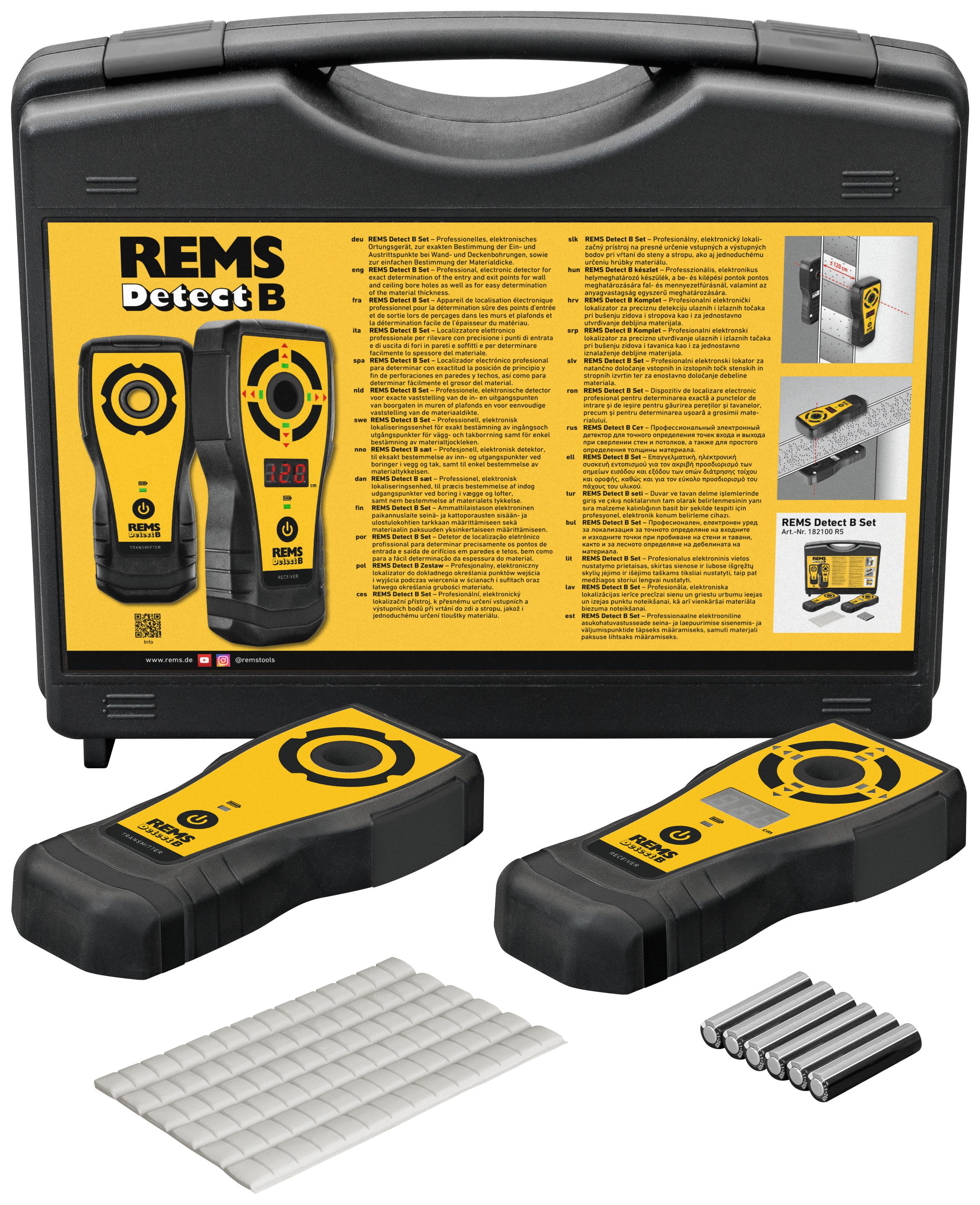 Gręžimo skylės ieškiklis Rems Detect B Set; 120 cm