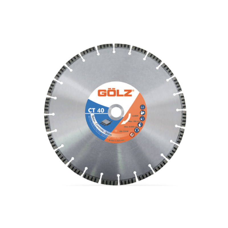 Deimantinis pjovimo diskas Gölz CT40; 400x25,4 mm 