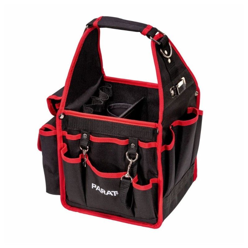 Įrankių krepšys Parat Basic Softbag S; 235x215x400 mm juoda/raudona