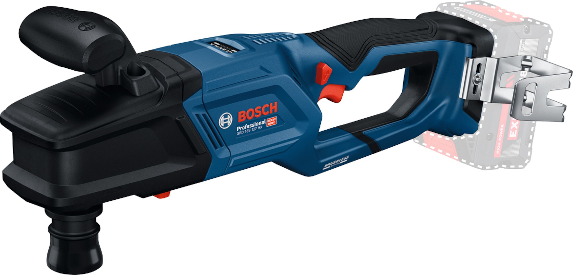 Kampinis gręžtuvas Bosch GRD 18V-127 HX; 18 V (be akumuliatoriaus ir pakrovėjo)
