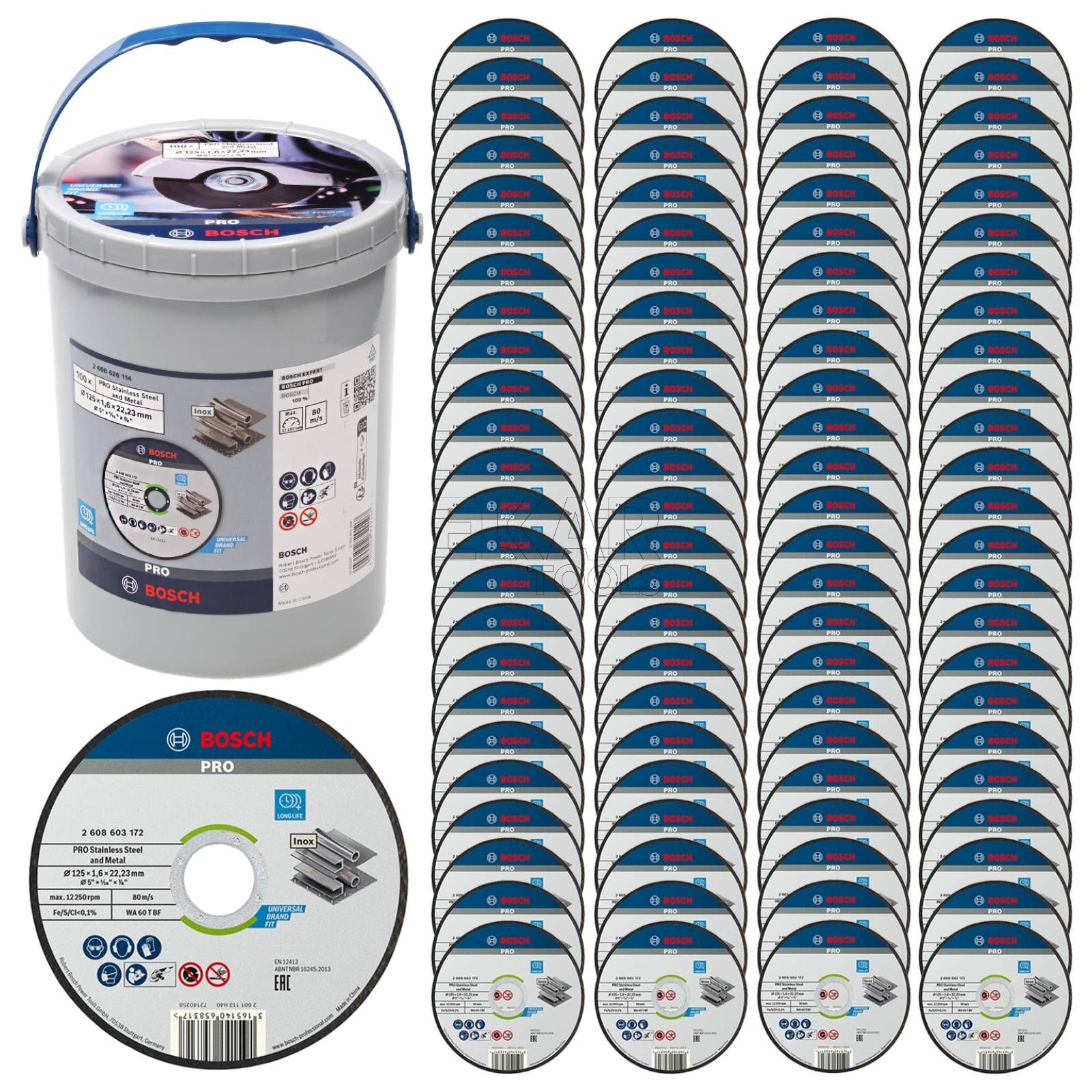 Abrazyvinis pjovimo diskas Bosch 2608626114; 125x22,23 mm; 100 vnt.
