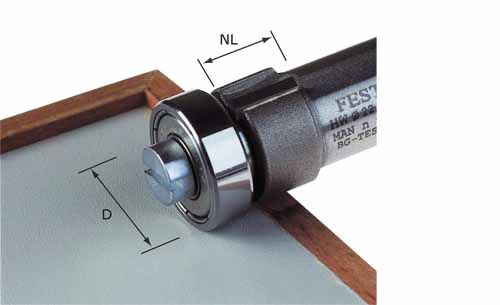 Sulyginimo freza Festool HW/KLS D22/8-OFK; 22 mm su guoliu