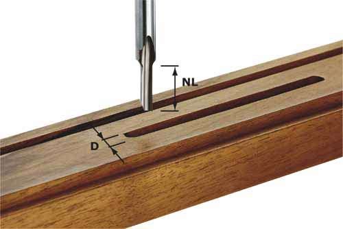 Vienašonė griovelių freza su galiniais ašmenimis Festool 8/45 mm 