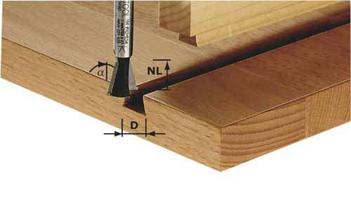 Galinė-dygių freza su įpjaunančiais pjovikliais Festool; HW; 13,5/46 mm