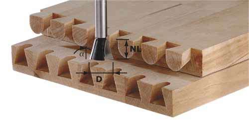 Galinė-dygių freza Festool; HW; 13,5/46 mm