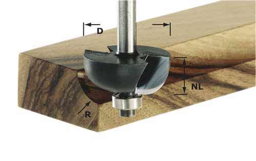 Lovelių freza Festool 6,35/12,7/54 mm su guoliu