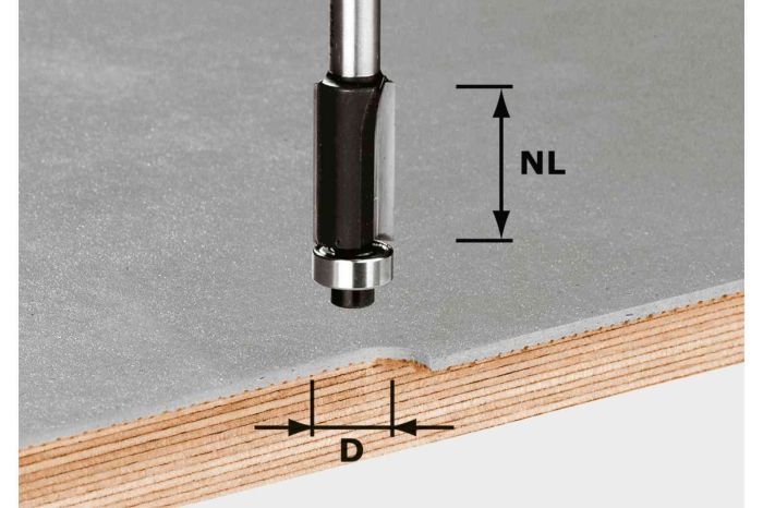 Sulyginimo freza Festool&nbsp;12,7 mm; su guoliu