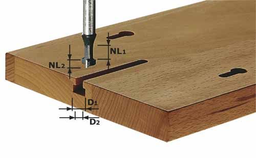Kotinė T-formos griovelių freza Festool 9/5/10,5/6 mm 