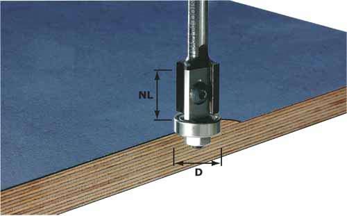 Briaunų freza su keičiama pjovimo plokštele Festool; 20/64 mm su guoliu