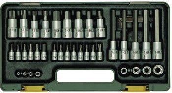 Galvučių komplektas Proxxon 1/4'' TX ir HX 42 dalių