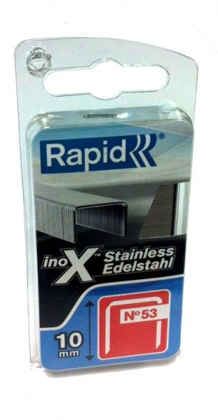 Kabės Rapid; 11,4x10 mm; 1080 vnt.; tipas 53; nerūdijančio plieno
