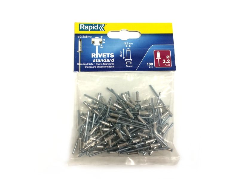 Kniedės Rapid&nbsp;Inox; Ø4 mm; 12 mm; 100 vnt.