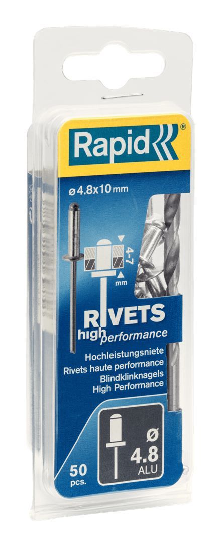 Kniedės Rapid' Ø4,8 mm; 10 mm; 50 vnt.