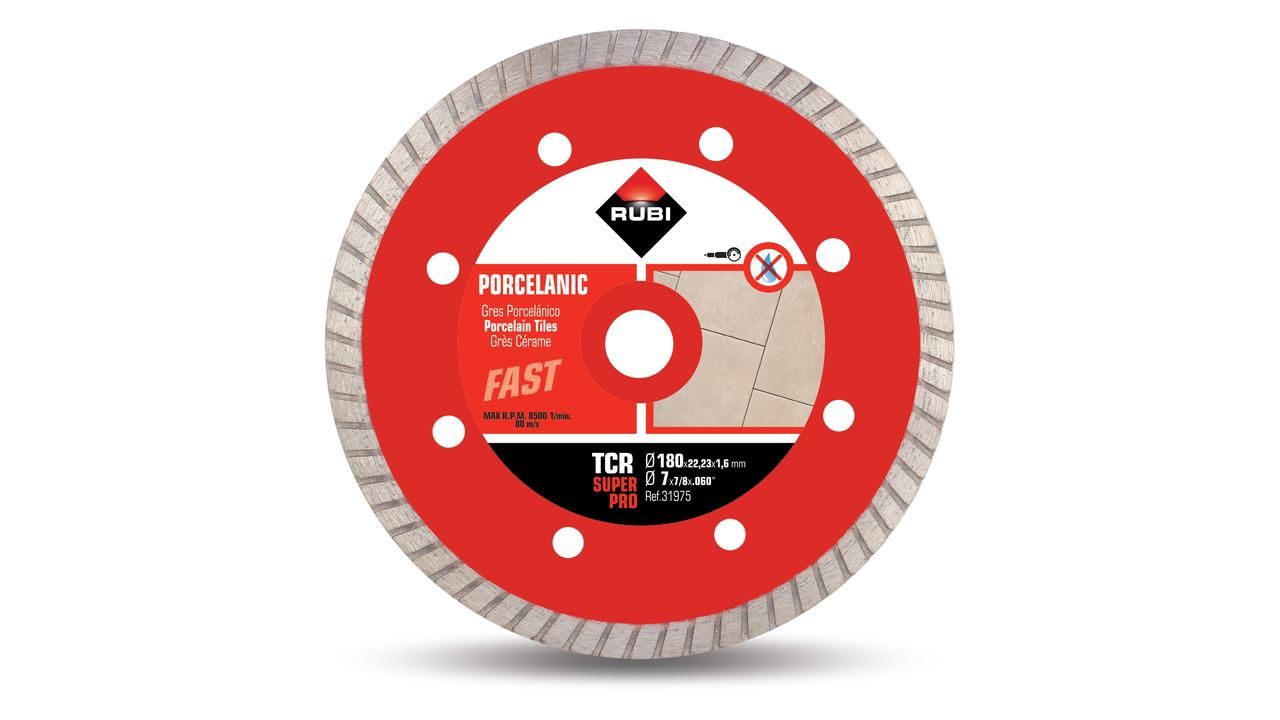Deimantinis pjovimo diskas Rubi TCR 180 SuperPro; 180 mm 