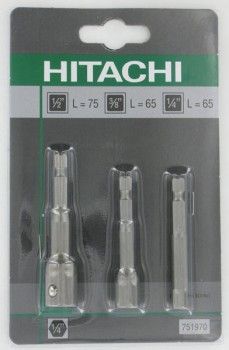 Adapterių rinkinys 1/4“ Hitachi; 3 vnt.