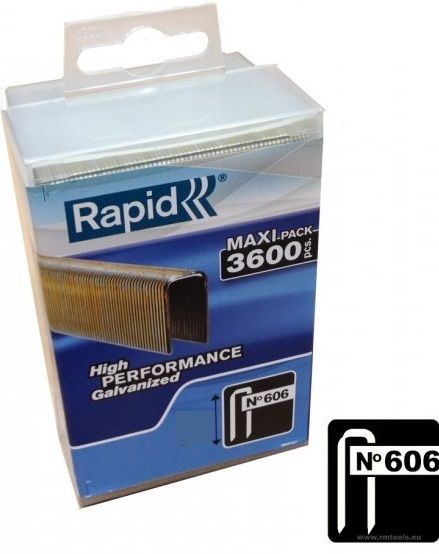 Kabės Rapid; 6x18 mm; 3600 vnt.; tipas 606