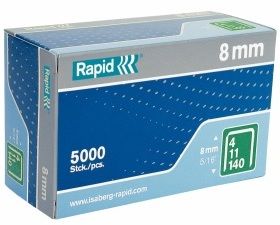 Kabės Rapid; 10,6x8 mm; 5000 vnt.; tipas 140