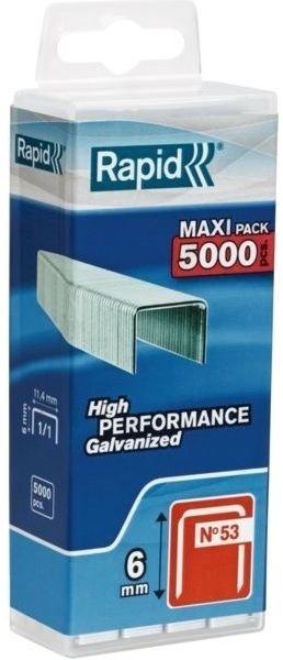 Kabės Rapid; 11,4x6 mm; 5000 vnt.; tipas 53