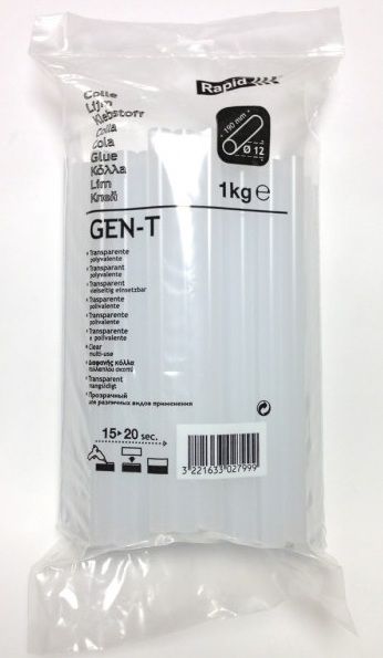 Klijų strypeliai Rapid GEN-T; 12x190 mm; 1 kg; skaidrūs