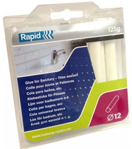 Klijų strypeliai Rapid; 12x94 mm; 0,125 kg; baltos spalvos