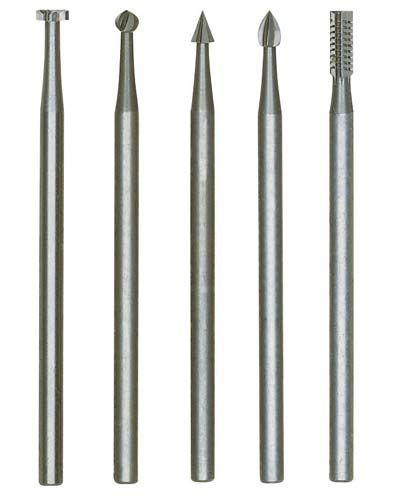 Volframo karbido pjaunamųjų antgalių rinkinys Proxxon; 5 vnt.