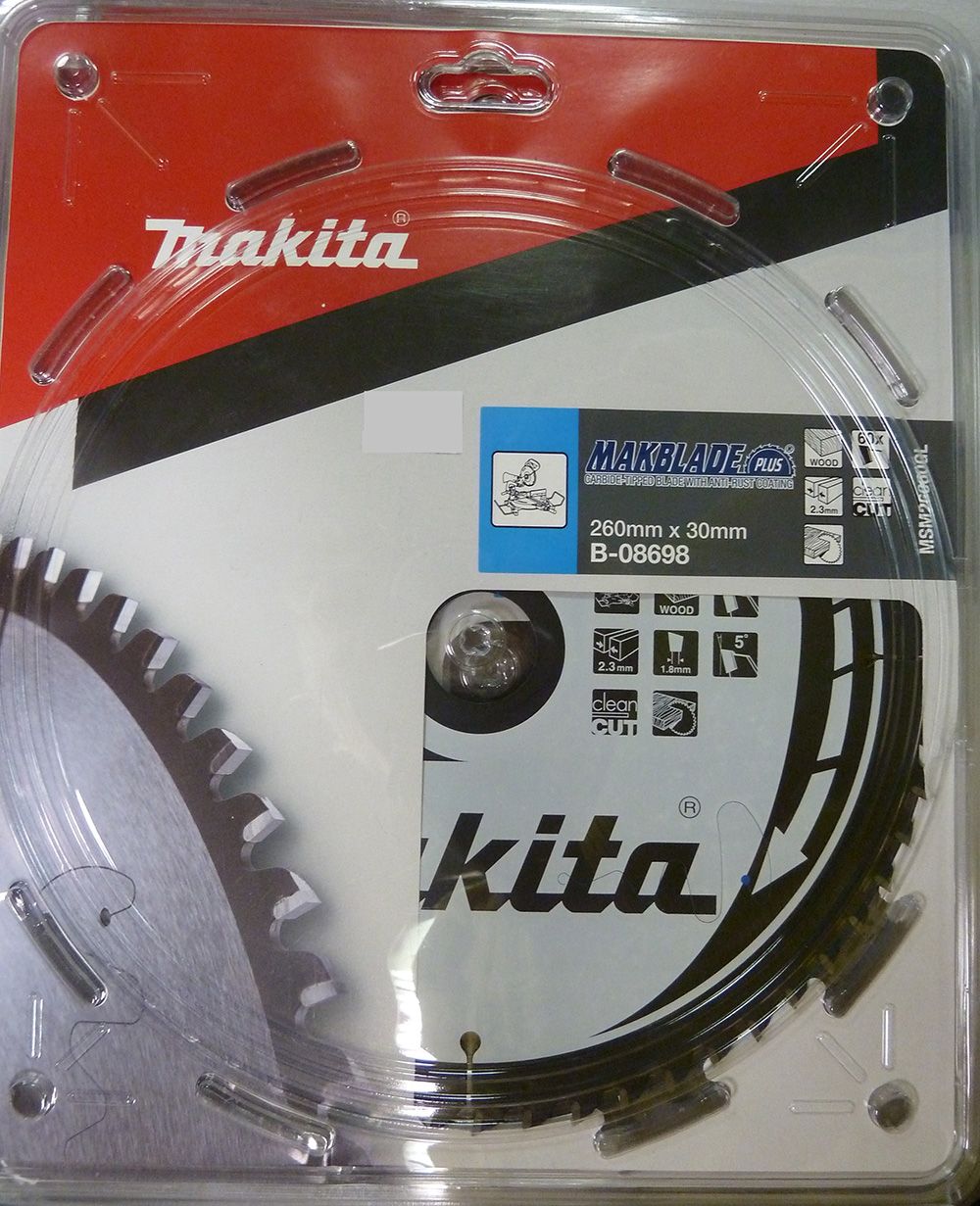 Pjovimo diskas medienai Makita; 260x2,3x30,0 mm; Z60; 5°  