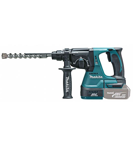 Perforatorius Makita DHR242Z; 18 V; 2 J; SDS-plus (be akumuliatoriaus ir pakrovėjo)