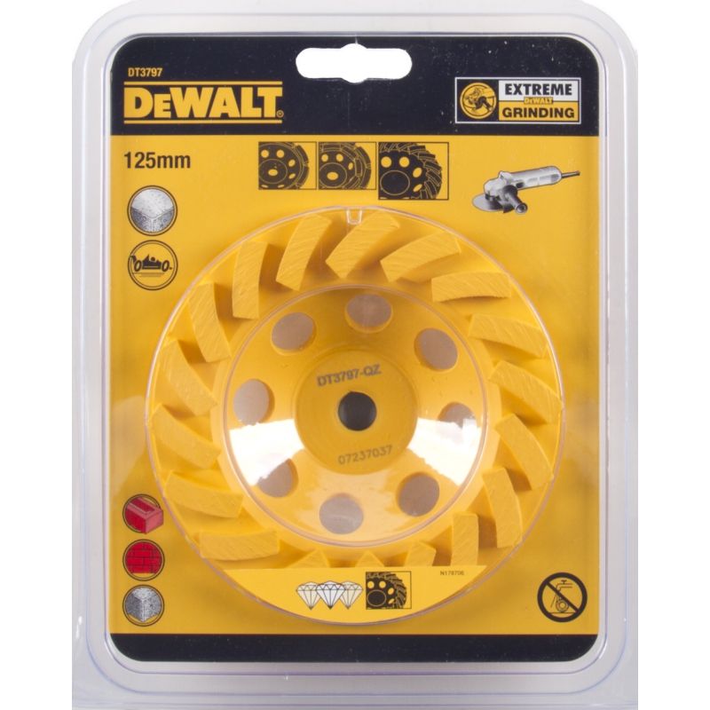 Deimantinis šlifavimo diskas DeWalt TURBO; 125 mm 