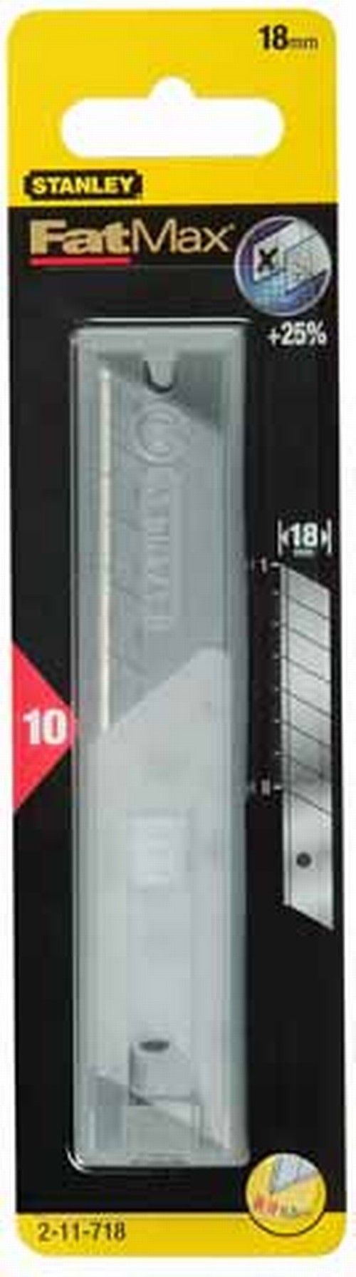 Laužoma geležtė Stanley; 18 mm; 10 vnt.
