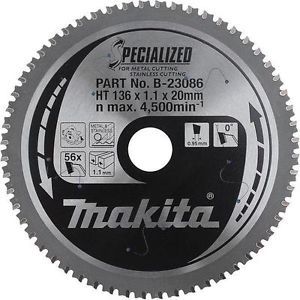 Pjovimo diskas metalui Makita; 136x1,1x20,0 mm; Z56; 0°  