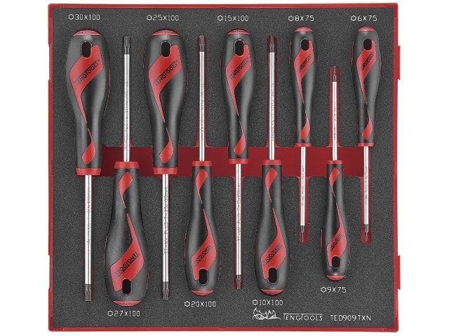 Atsuktuvų komplektas Teng Tools TED909TXN; EVA; 9 vnt.