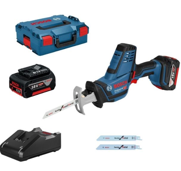 Tiesinis pjūklas Bosch GSA 18 V-LI C Professional; 18 V; 2x5,0 Ah akum.