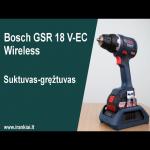 Suktuvas-gręžtuvas Bosch GSR 18 V-EC Wireless