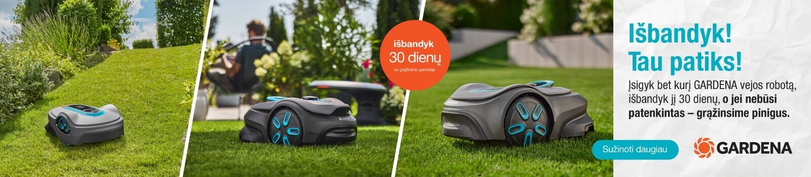 Gardena vejos robotai