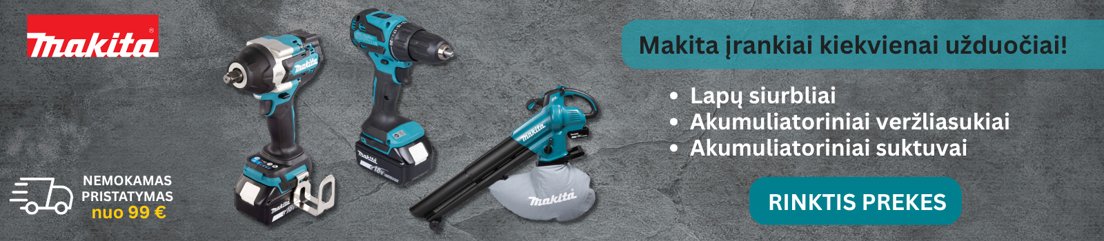 Makita įrankiai baneris